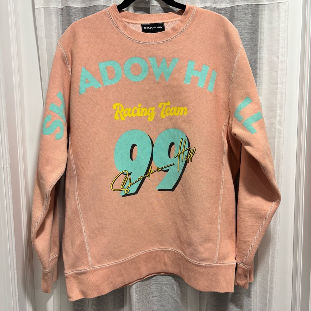 Shadow Hill Crew Neck Sweatshirt Racing Team Women’s Pullover Icy Peach L